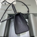BLN-Ciaga Hourglass Small Handbag In Dark Grey, For Women,  Bags 9in/23LO 5935462107U1309