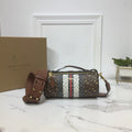 B-Berry - BB  The Monogram Stripe E-canvas Barrel Bag For Women, Bags 8.3in/21LO