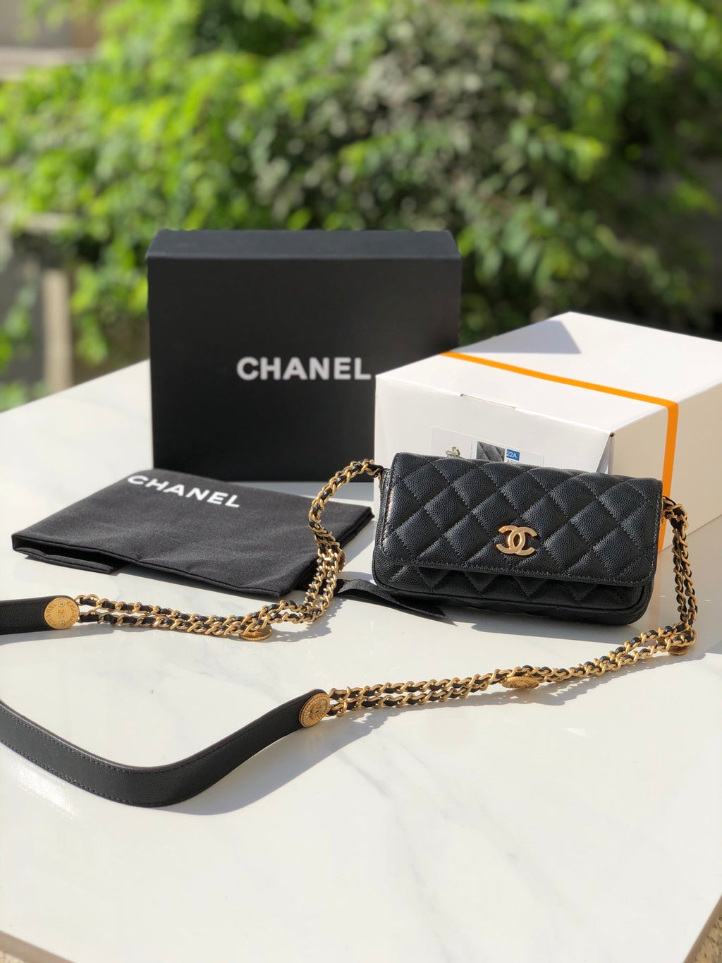 CHL - Small Flap Bags Gold Hardware Black For Women Handbags, Shoulder Bags 7.5in/19.2LO