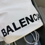 BLN-Ciaga Le Cagole Medium Bucket Bag In White, For Women,  Bags 11.8in/30LO