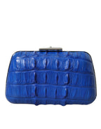 Blnciaga Electric  Crocodile Skin Women's Clutch