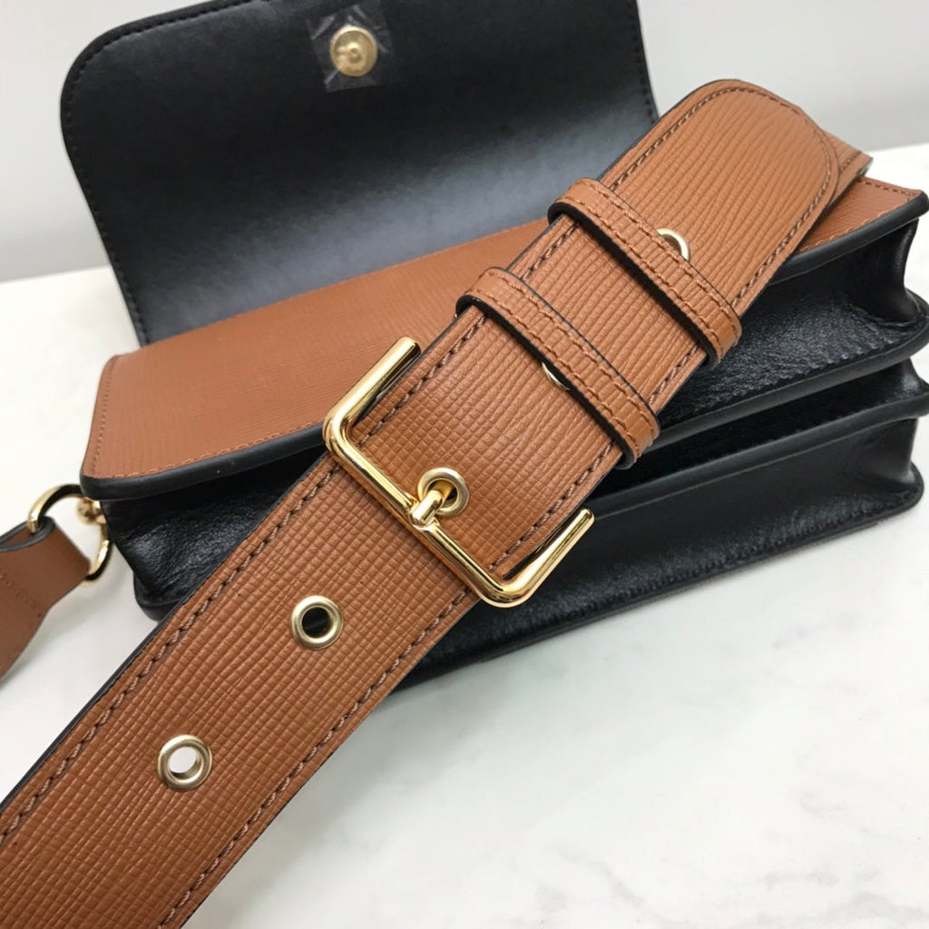 B-Berry - BB  Small Bridle House Check And Buckle Crossbody Brown For Women, Bags 7.8in/20LO