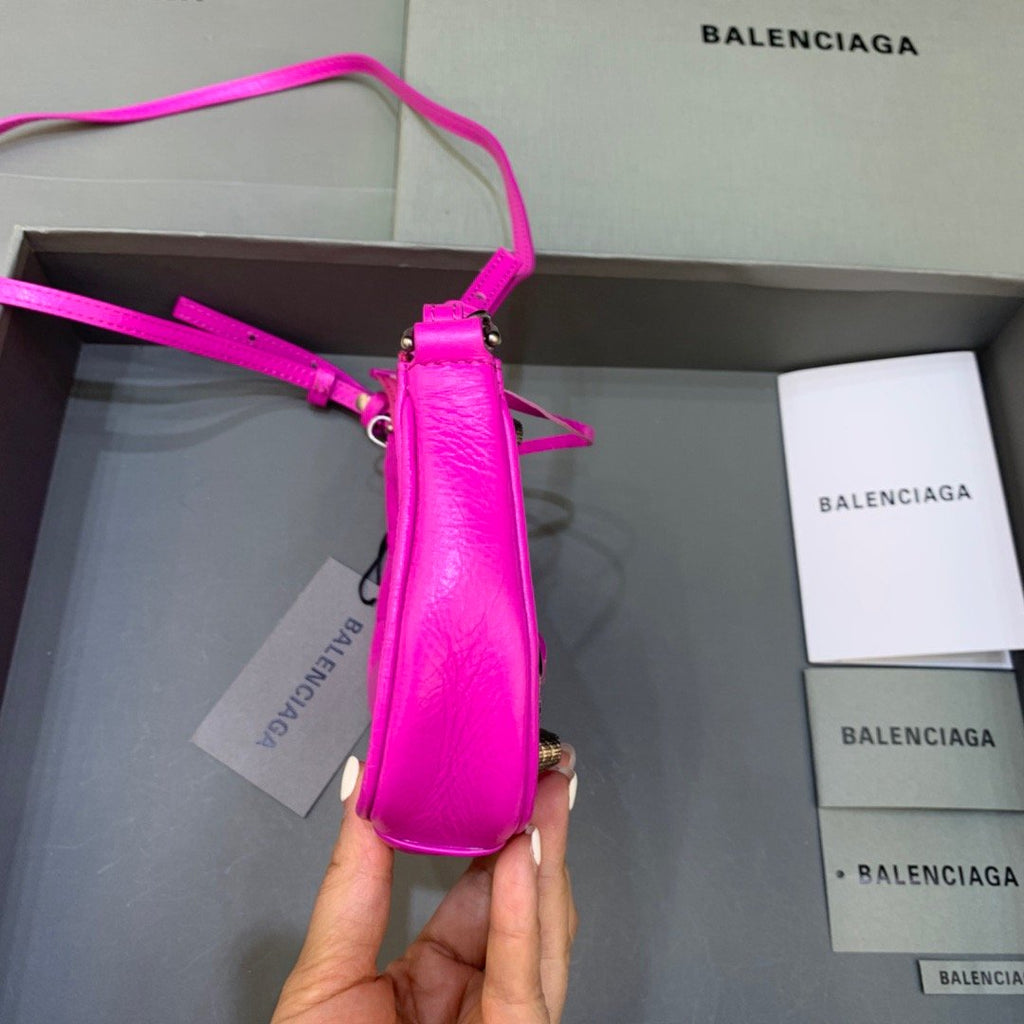 BLN-Ciaga Le Cagole Mini Bag With Chain In Dark Pink, For Women,  Bags 8.2in/21LO