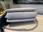 CHL -  Classic Flap Bag Gold Toned Hardware Grey 9.8in/25LO