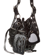 Blnciaga Le Cagole XS Leather Bucket Bag