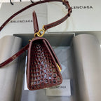 BLN-Ciaga Hourglass XS Handbag In Dark Red, For Women,  Bags 7.4in/19LO