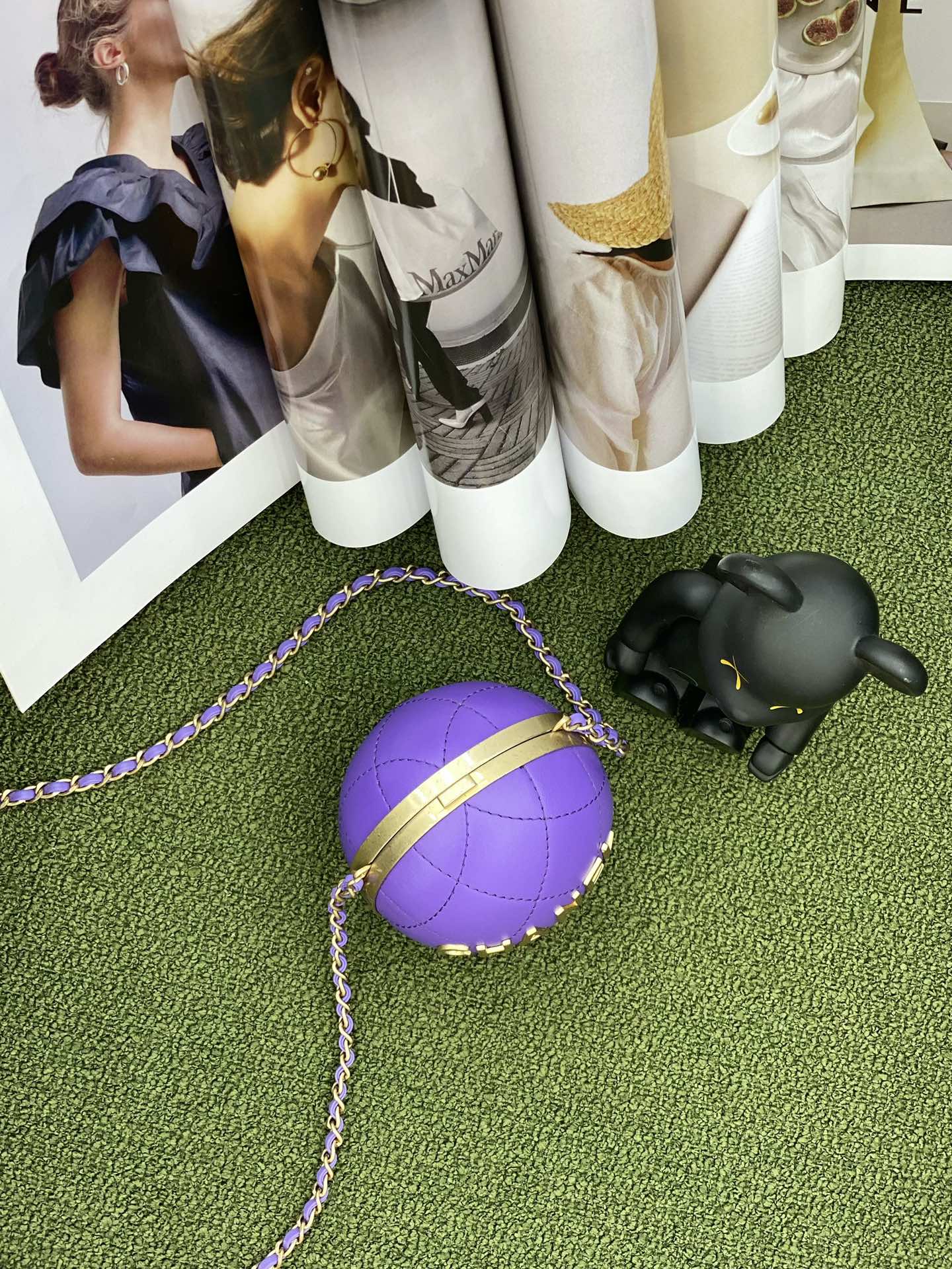 CHL -  Ball Bag Purple and Gold Chain Bag For Women 23.5LO/9.25in
