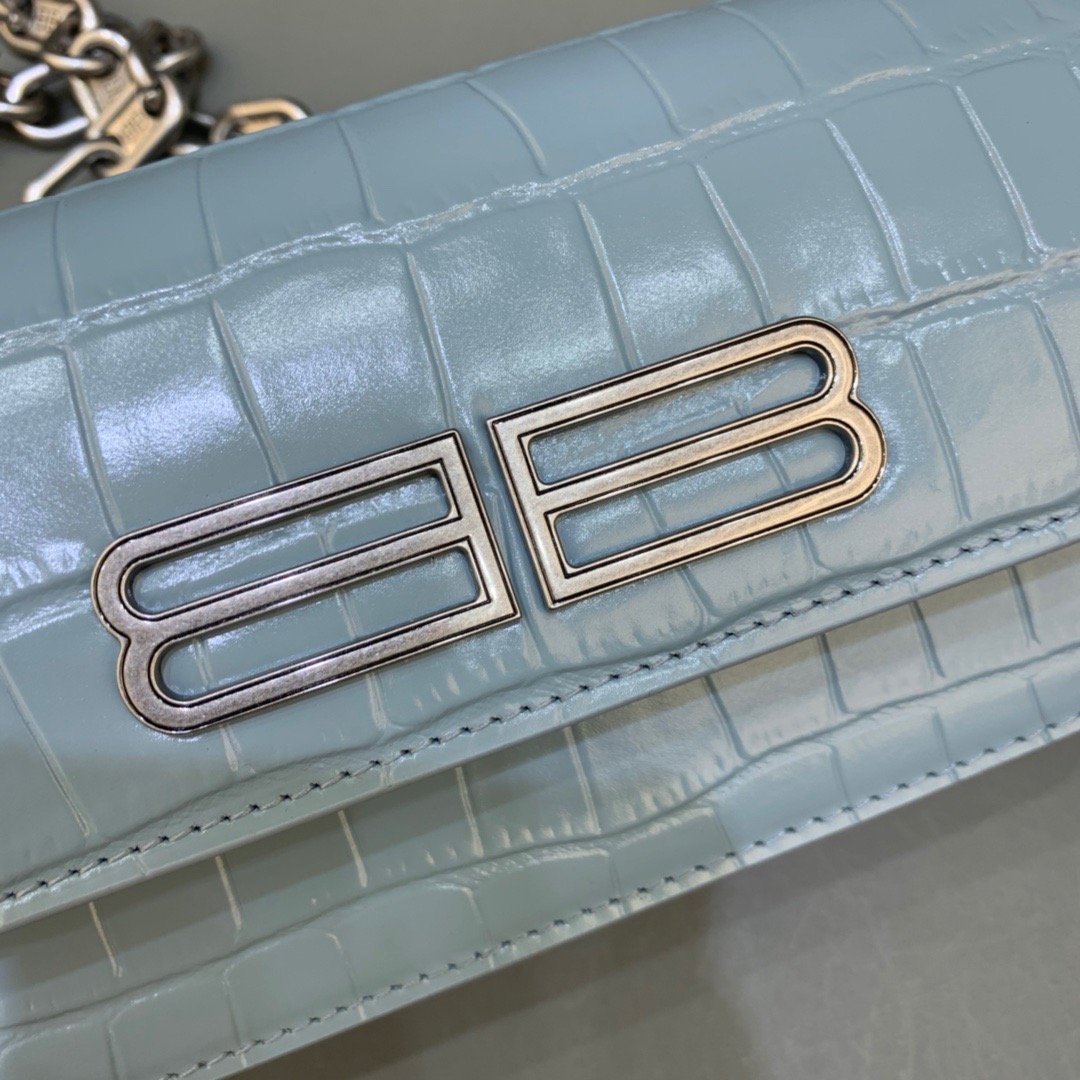 BLN-Ciaga Gossip Small On Chain Shoulder Bag Blue, For Women,  Bags 7.4in/19LO