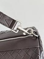 BV 25s  Bottega Veneta Duffel Bag Deep Brown Intrecciato leather