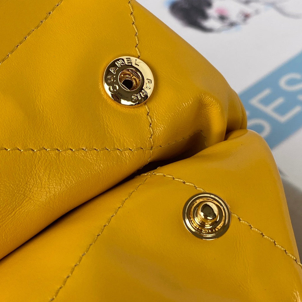 CHL -  22 Handbag Gold Hardware Shiny Yellow For Women Handbags, Shoulder Bags 16.5in/38LO AS3261