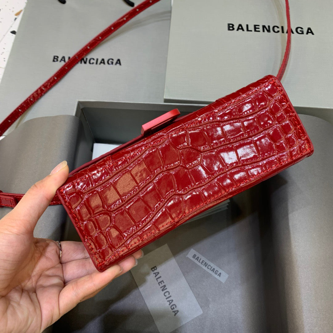 BLN-Ciaga Hourglass XS Handbag In Red, For Women,  Bags 7.4in/19LO