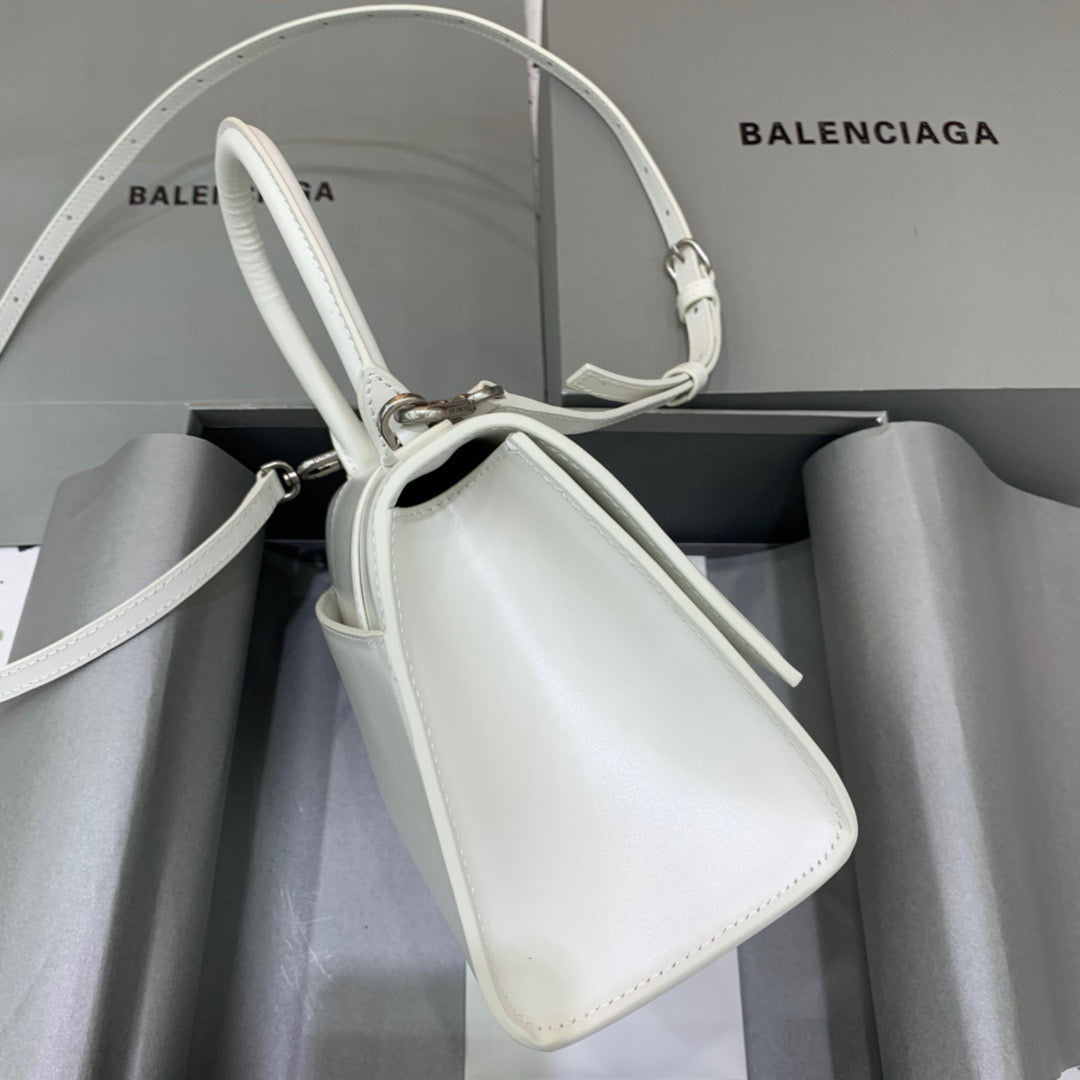 BLN-Ciaga Hourglass Small Handbag In White, For Women,  Bags 9in/23LO 5928331QJ4Y9028