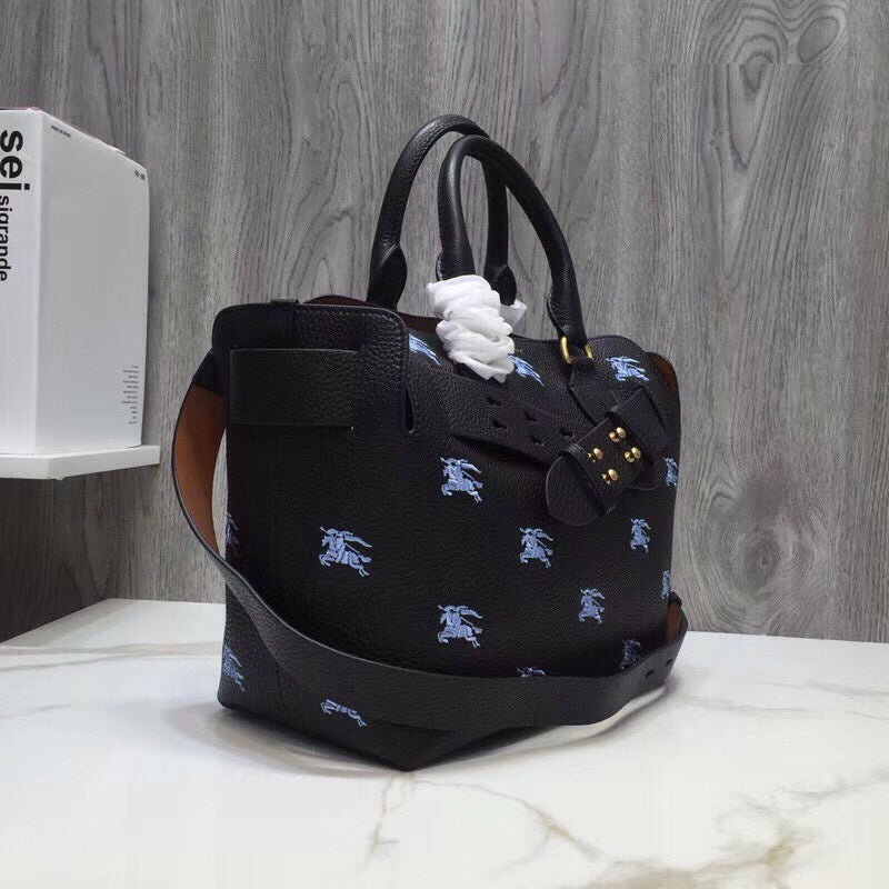 B-Berry - BB  The Small Equestrian Knight Top Handle Belt Bag Black For Women, Bags 14in/36LO