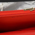 CHL - Small Flap Bag Gold Hardware Red For Women Handbags, Shoulder Bags 7.5in/19LO AP2840