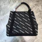 BLN-Ciaga Navy Medium Cabas Tote Bag In Black, For Women,  Bags 14.1in/36LO