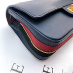 CHL - Maroon Medallion Nude Reissue 2.55 Classic 225 Flap Navy Blue Bag For Women 24LO/9.4in