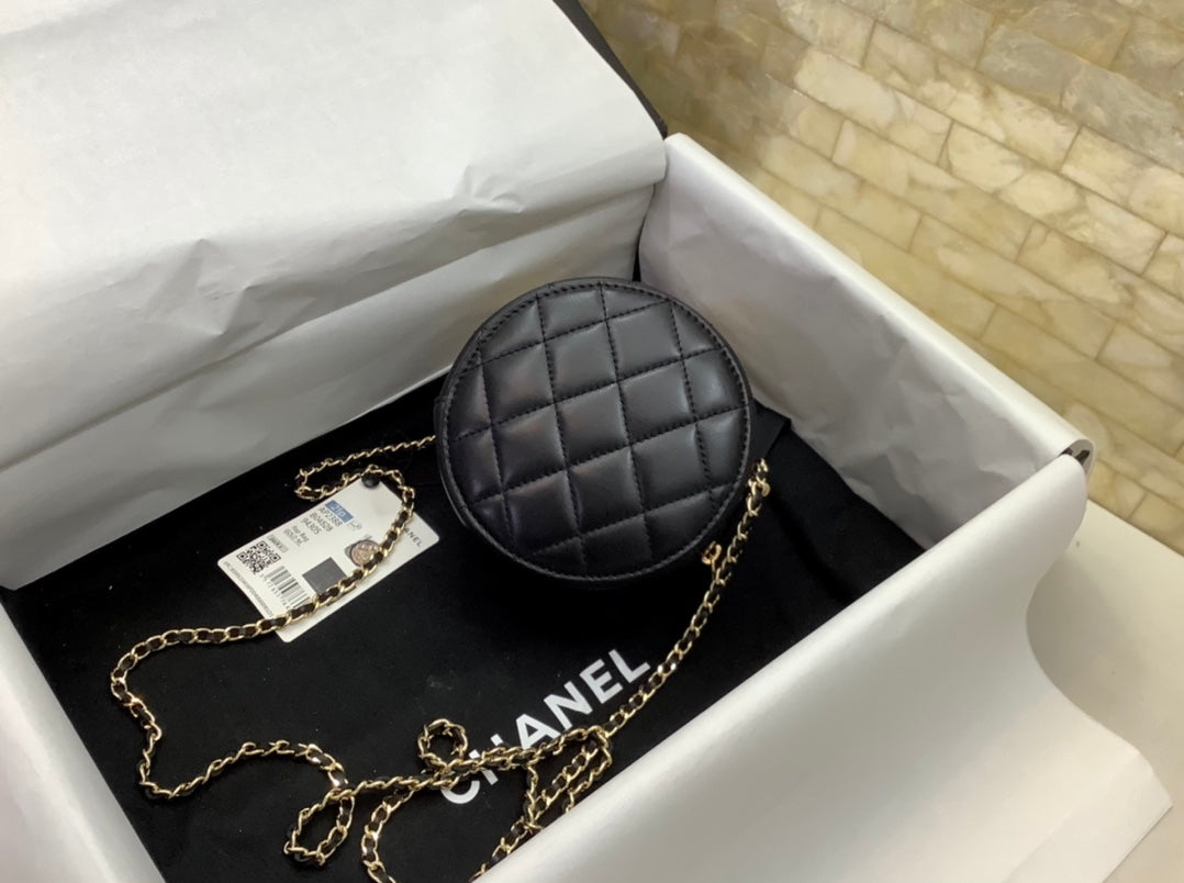 CHL - Round Sling Bag Gold Toned For Women 4.7in/12LO