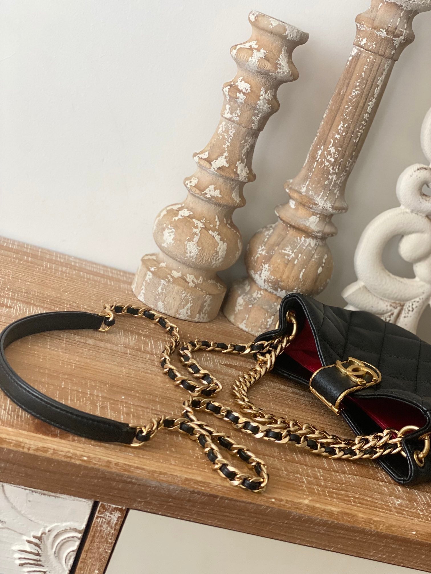 CHL - Small Hobo Bag Gold Hardware Black For Women Handbags, Shoulder Bags 7.5in/19LO