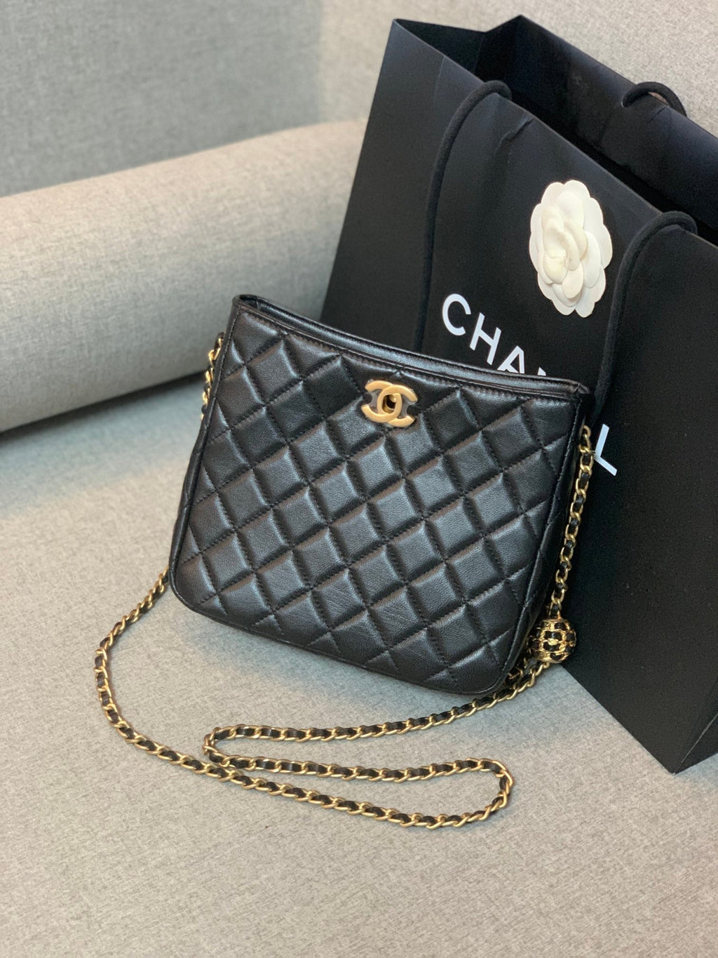 CHL - Hobo Handbag Black Bag For Women 16LO/6in