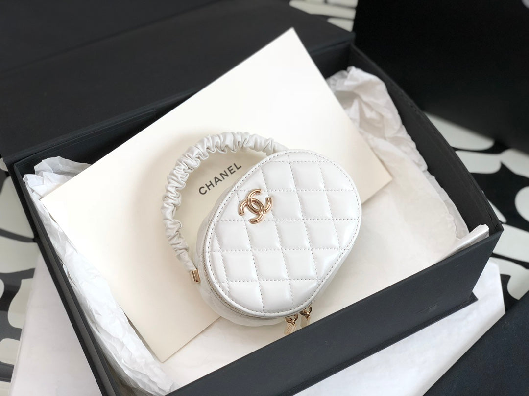 CHL - Vanity Case Shiny Gold White Bag For Women 9.5LO/3.7in
