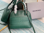 BLN-Ciaga Ville XXS Handbag In Dark Green, For Women,  Bags 8.6in/22LO
