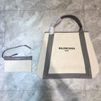 BLN-Ciaga Navy Medium Cabas Tote Bag In Gray, For Women,  Bags 14.1in/36LO