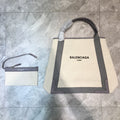BLN-Ciaga Navy Medium Cabas Tote Bag In Gray, For Women,  Bags 14.1in/36LO