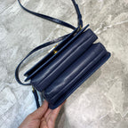 BLN-Ciaga B Small Lizard Effect Cross-body Bag In Dark Blue, For Women,  Bags 7in/18LO