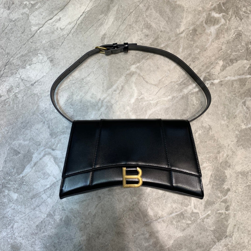 BLN-Ciaga Hourglass Handbag In Black, For Women,  Bags 9.8in/25LO