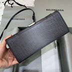 BLN-Ciaga Hourglass Small Handbag In Dark Grey, For Women,  Bags 9in/23LO 5935462107U1309