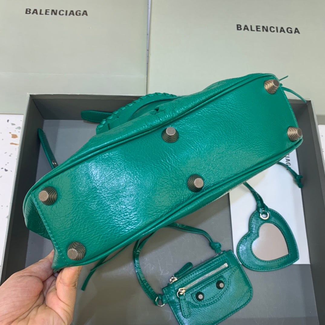 BLN-Ciaga Le Cagole XS Shoulder Bag In Dark Green, For Women,  Bags 13in/33LO