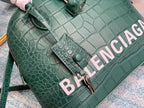 BLN-Ciaga Ville XXS Handbag In Dark Green, For Women,  Bags 8.6in/22LO