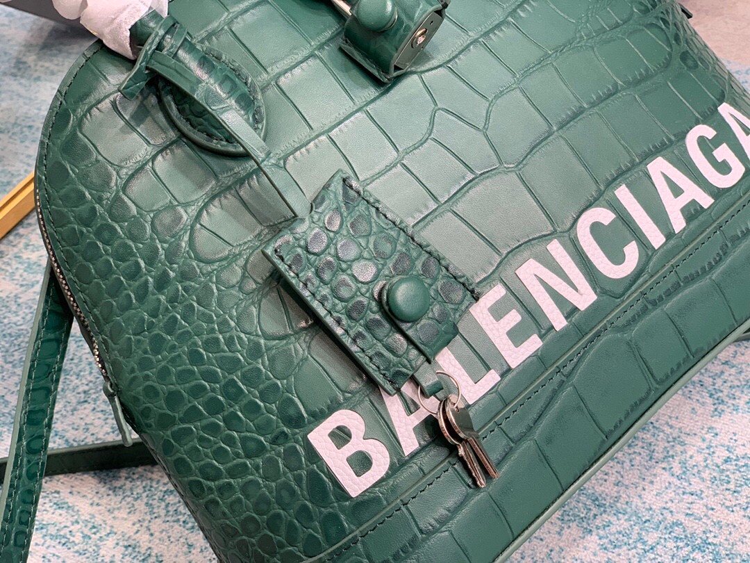 BLN-Ciaga Ville XXS Handbag In Dark Green, For Women,  Bags 8.6in/22LO