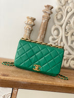 CHL - Large Flap Green Bag For Women 23LO/9in