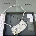 BLN-Ciaga Le Cagole Mini Bag With Chain In White, For Women,  Bags 8.2in/21LO