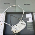 BLN-Ciaga Le Cagole Mini Bag With Chain In White, For Women,  Bags 8.2in/21LO