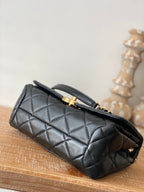 CHL - Large Flap Black Bag For Women 23LO/9in