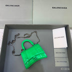 BLN-Ciaga Hourglass Mini Handbag With Chain In Green, For Women,  Bags 4.7in/12LO