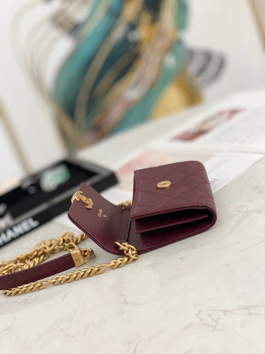 CHL - Mini Flap Bag Gold Toned Hardware Red For Women 4.7in/12LO