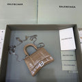 BLN-Ciaga Hourglass Mini Handbag With Chain In Earth Brown, For Women,  Bags 4.7in/12LO