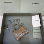BLN-Ciaga Hourglass Mini Handbag With Chain In Earth Brown, For Women,  Bags 4.7in/12LO