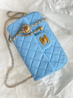 CHL - Mini Flap Bag Blue For Women Bags 7.9in/20LO