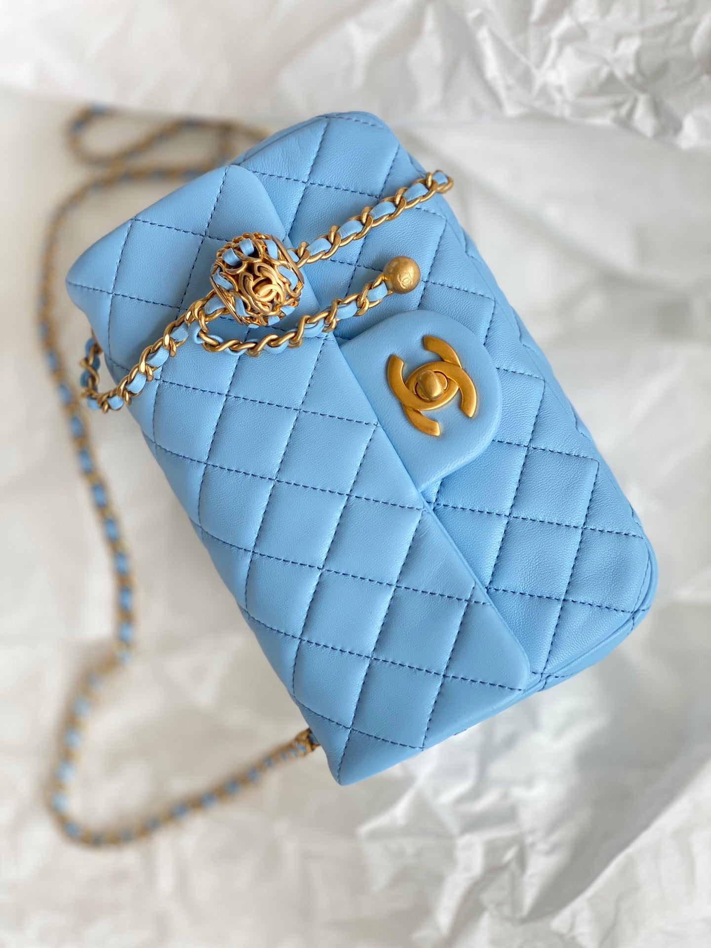 CHL - Mini Flap Bag Blue For Women Bags 7.9in/20LO