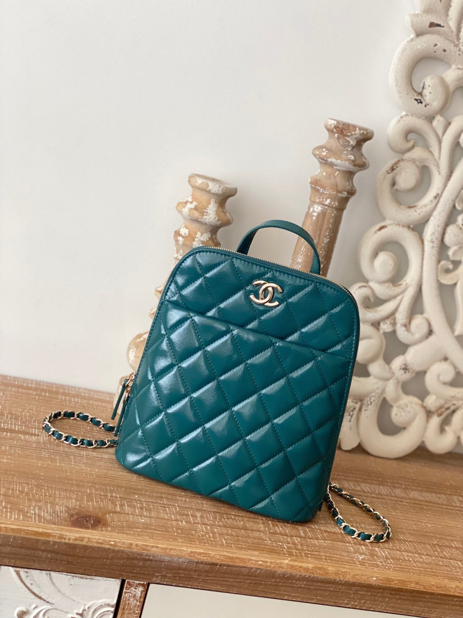 CHL - Rucksack Backpack Mallard Green Bag For Women 21LO/8in