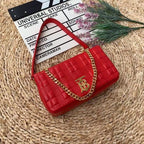 BB Quilted Medium Lola Bag Monogram Red For Women, Bags 11in/28LO
