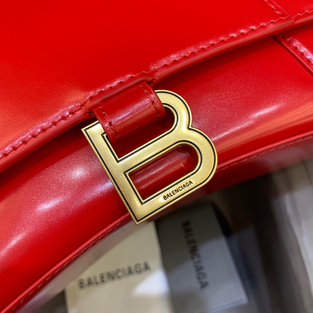 BLN-Ciaga Hourglass Small Handbag In Bright Red, For Women,  Bags 9in/23LO 5935461QJ4M6406