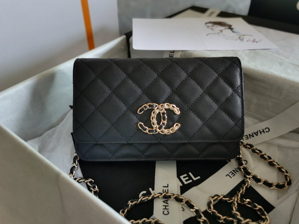 CHL - Mini Flap Bag Black For Women 7.2in/18.5LO