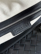 BV 25s  Bottega Veneta Duffel Bag Black Intrecciato leather