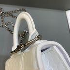 BLN-Ciaga Hourglass Mini Handbag With Chain In White, For Women,  Bags 4.7in/12LO