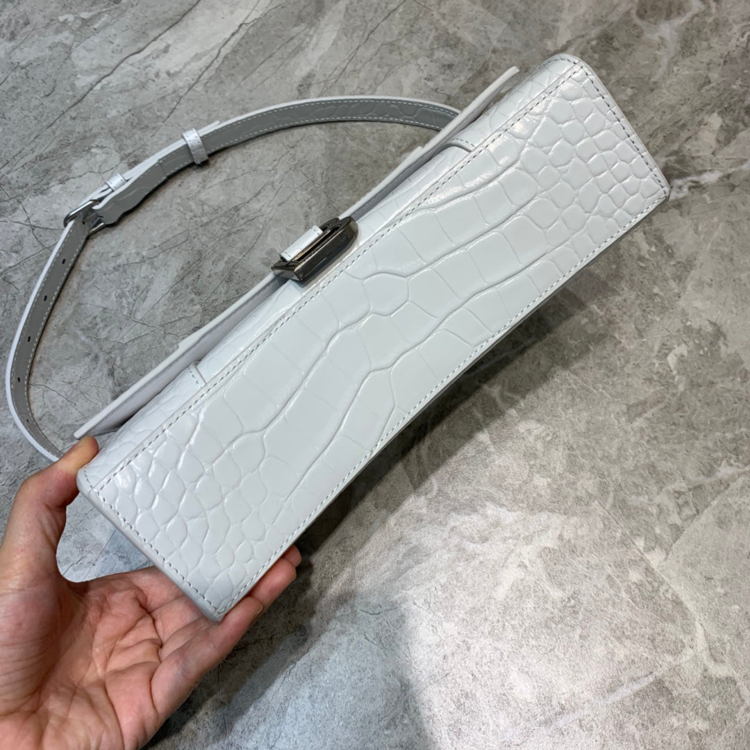 BLN-Ciaga Hourglass Handbag In White, For Women,  Bags 9.8in/25LO